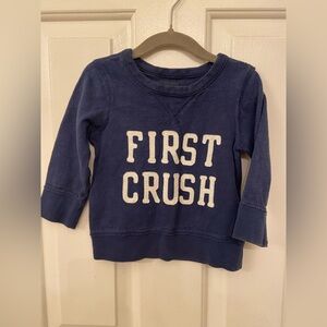 GAP Navy 'First Crush' Kids Sweatshirt